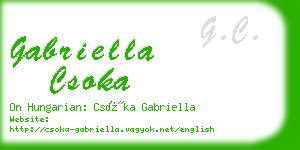 gabriella csoka business card